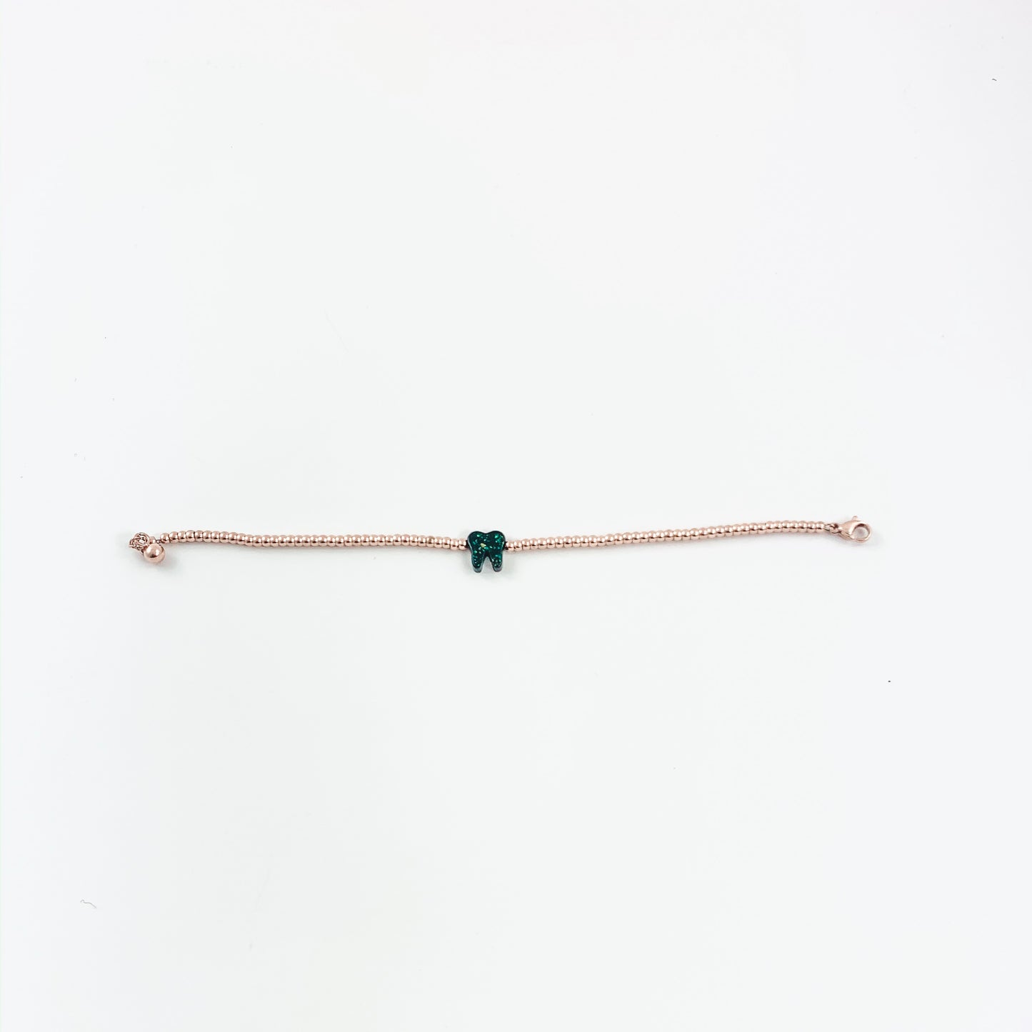 Midnight Black Rose Gold Opal Bracelet