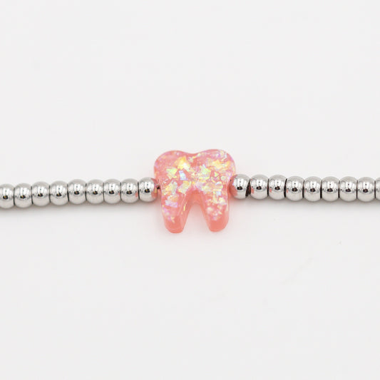 Royal Pink Silver Opal Bracelet - Toothlife