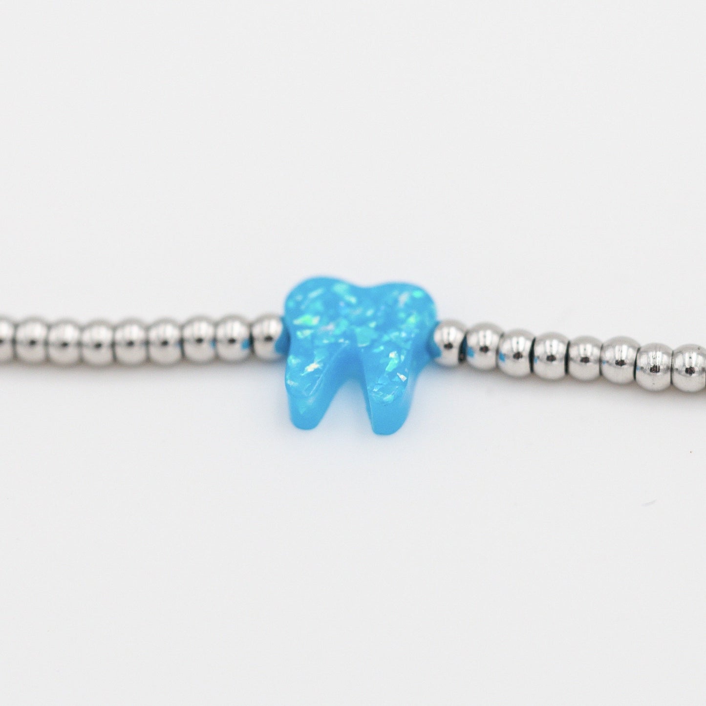 Azure Blue Silver Opal Bracelet - Toothlife