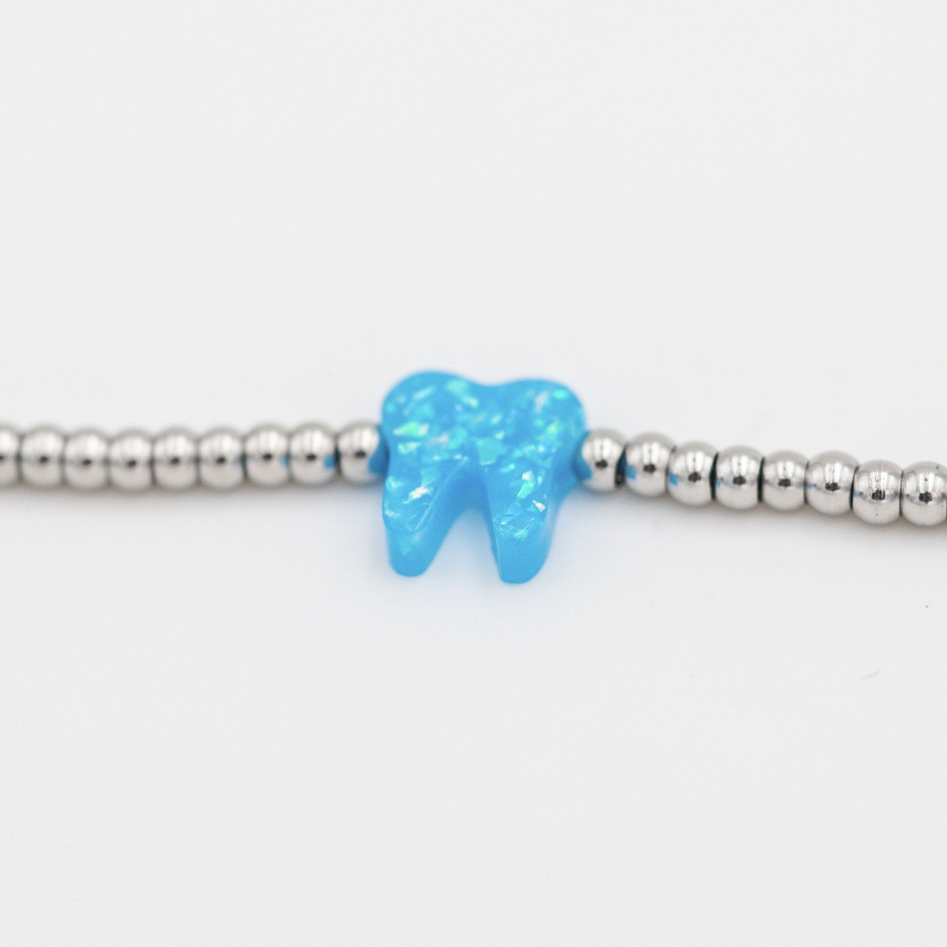 Azure Blue Silver Opal Bracelet - Toothlife