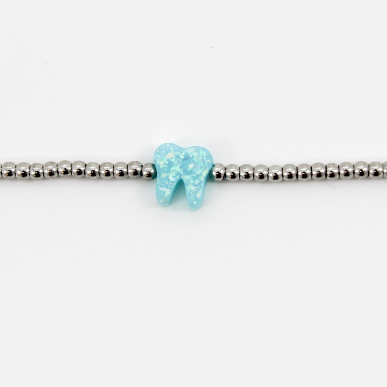 Ocean Light Blue Silver Opal Bracelet