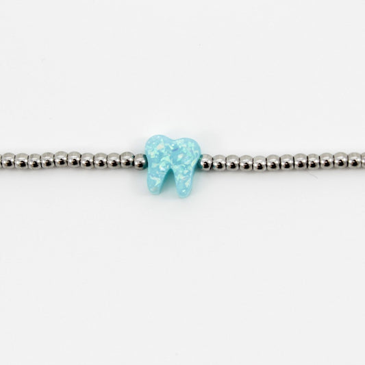 Ocean Light Blue Silver Opal Bracelet